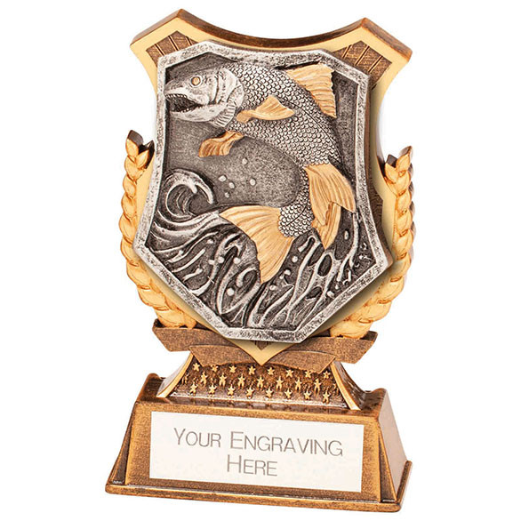 TITAN Gold & Silver Resin Angling Fishing Trophy