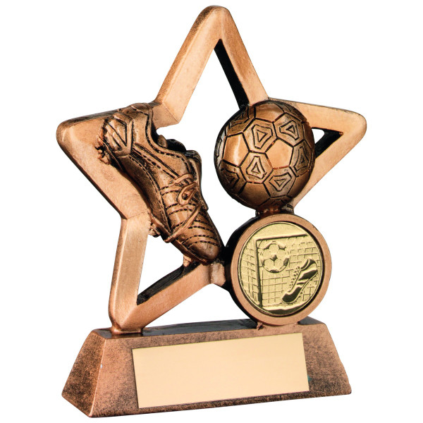 Football Mini Star Trophy Boot & Ball Resin Award