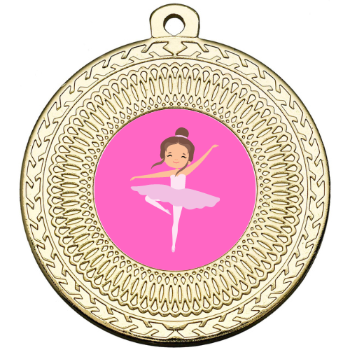 Little Ballet Dancer Premium Pink Dance Medal 50mm