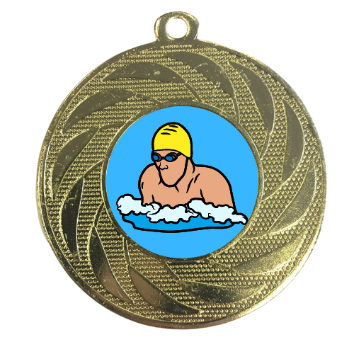 Men's Swimming Competition Medal 50mm 
