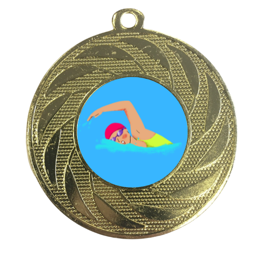 Swimming Competition Medal Female Figure 50mm