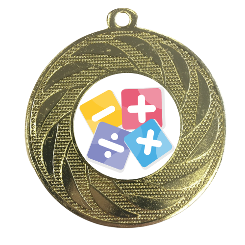 Maths Premium Medal 50mm School Achievement Mathlete Numicon TT Rockstars Mathletics White Rose SEN EAL