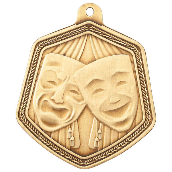 Gold Drama Medal Falcon Stamped Iron 65mm
