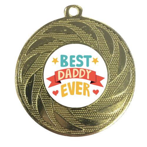 Best Daddy Ever Medal Personalised Father's Day Award Gift Present
