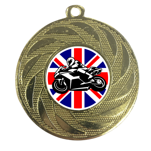 British Bike Tour Medal UK GB Motorcycle Touring Coast to Coast MotoGP TT Racing
