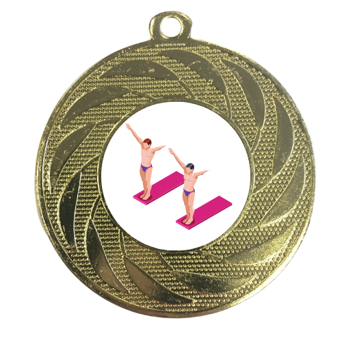 Synchronised 10m Platform Diving Medal 50mm Aquatics Championships
