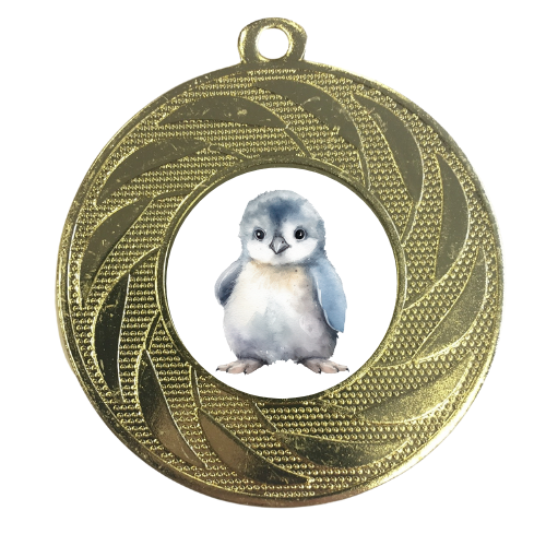 Baby Penguin Medal Award Great Waddle Personalised Engraving Gold Silver Bronze Prize