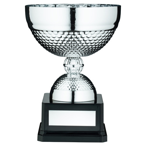 Silver Dimple Bowl Golf Cup 8" Tall Free Personalised Engraving