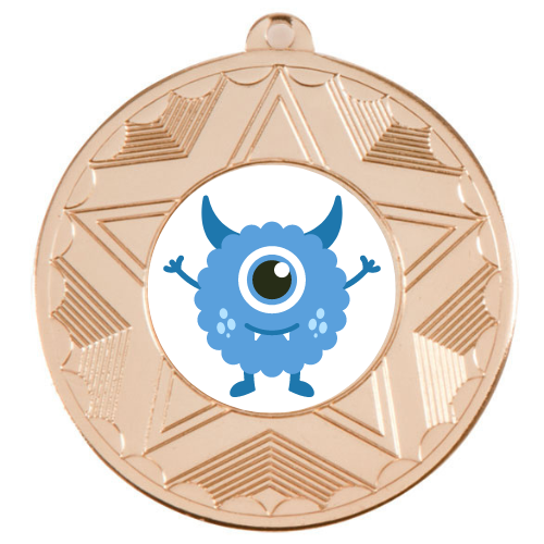 Monster Mayhem Blue Monster Medal Award Children's Party Prize Birthday Gift Party Bag Filler School Award