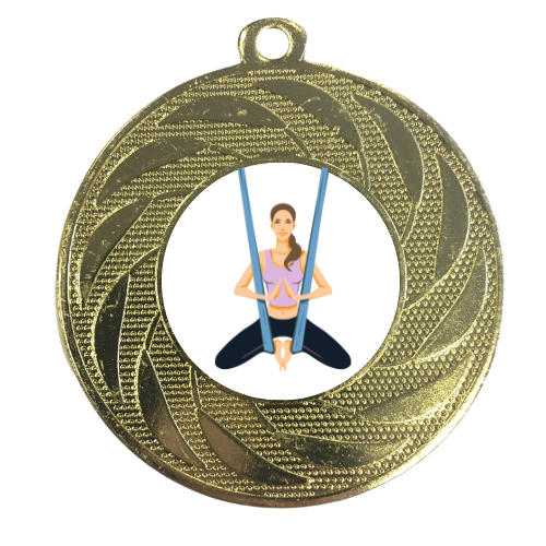 Aerial Yoga Medal Award 50mm Flying Yoga Anti-Gravity