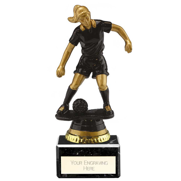 Girls' Football Award Gold Cyclone Trophy Personalised Engraving at 1st Place 4 Trophies