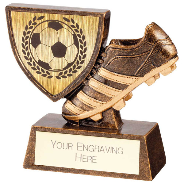 Mini Tempo Shield Football Resin Award 75mm