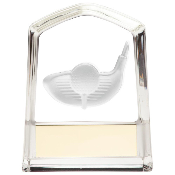 Kingdom Golf Driver Award Glass Golfing Trophy Golf Club