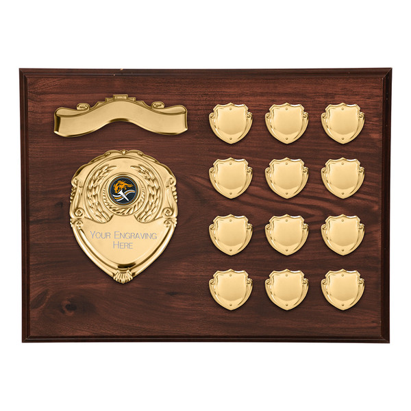 Principal Mahogany Annual Plaque 12 Year Shield