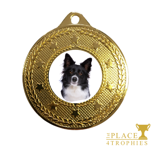 Border Collie Dog Medal Award Farming Sheep Herding Prize County Show