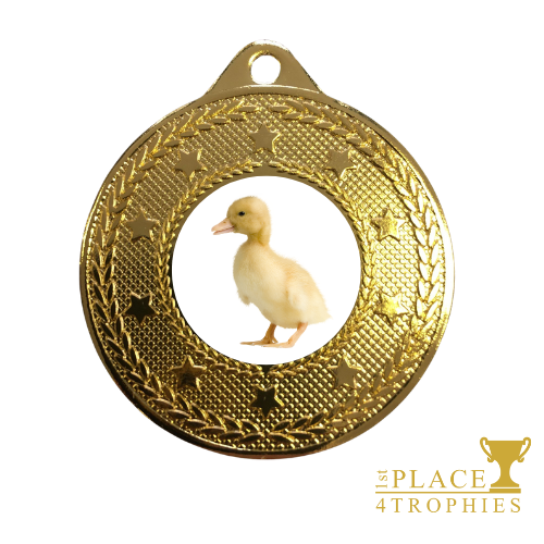 Duckling Medal Award With Personalised Engraving Farm Animals Nursery School Prize