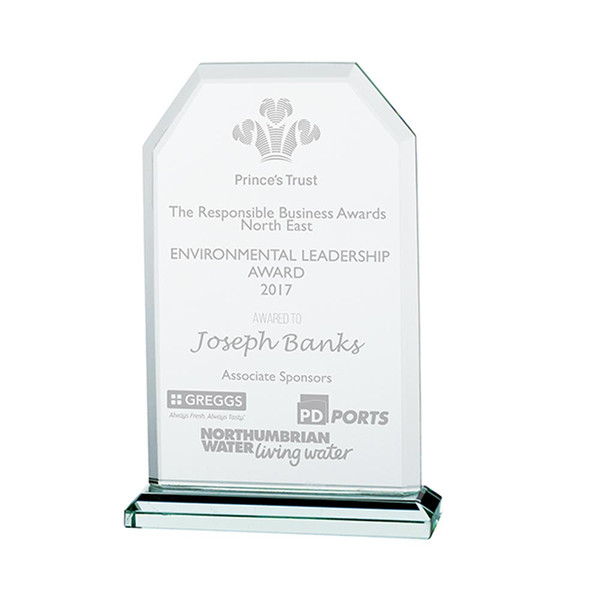125mm Executive Jade Glass Award Laser Engraving Corporate Trophy
