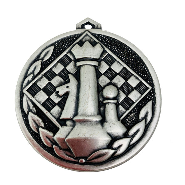 Silver Chess Medal 56mm Free Personalised Engraving Match Tournament Prize