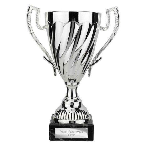 Intrepid Trophy Silver 7" Cup Award With Free Engraving