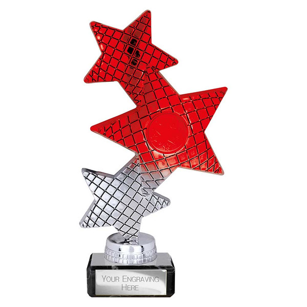 Red Trinity Star Multisport Plastic Trophy 7.25"