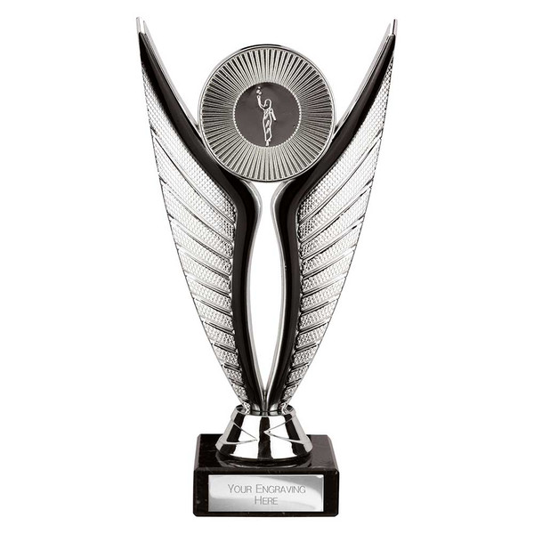 Eagle Trophy Silver & Black 195mm Free Personalised Engraving