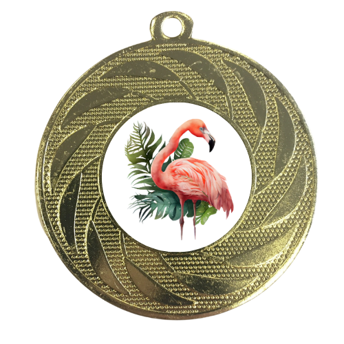 Flamingo Medal Pink Bird Tropical Holiday 
