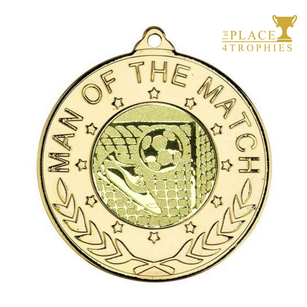  Football Man Of The Match Medal 50mm Custom Club Logo