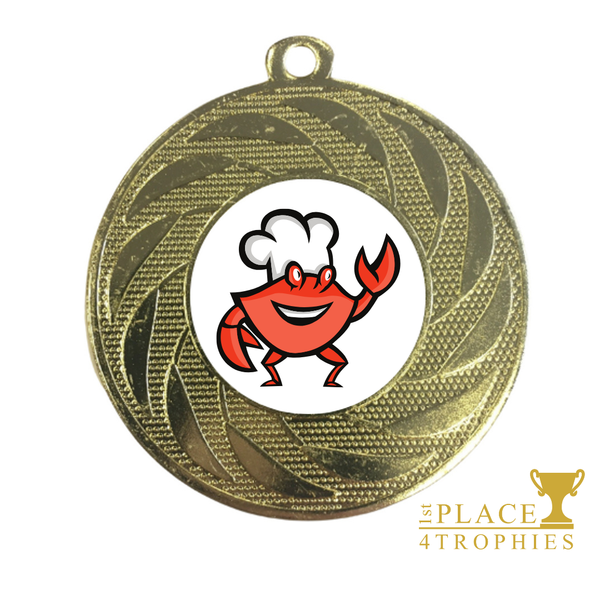 Cajun Crab Chef Medal Award Personalised Engraving at 1st Place 4 Trophies