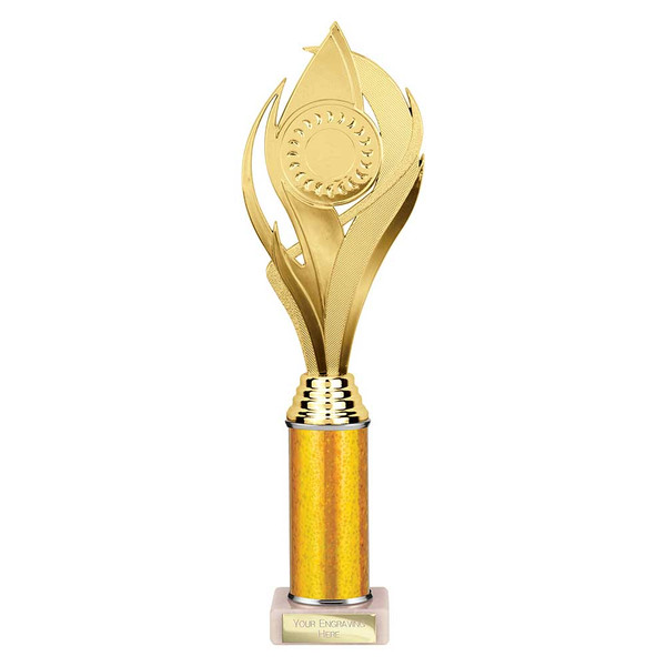 Volcano Multisport Tube Trophy Gold Free Personalised Engraving