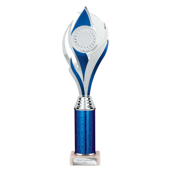 Volcano Multisport Blue Tube Trophy Free Engraving at 1st Place 4 Trophies
