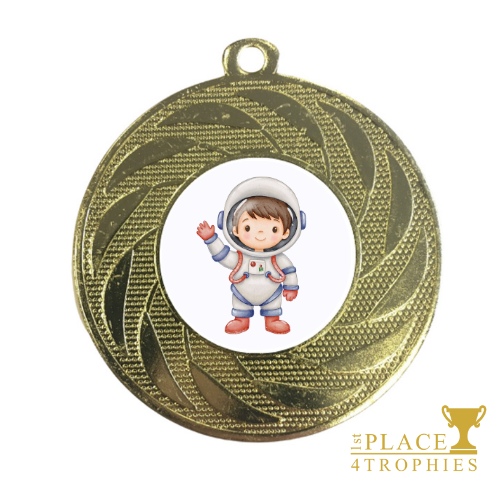 Astronaut Medal Award Children's Party Prize Space Theme Birthday Fancy Dress