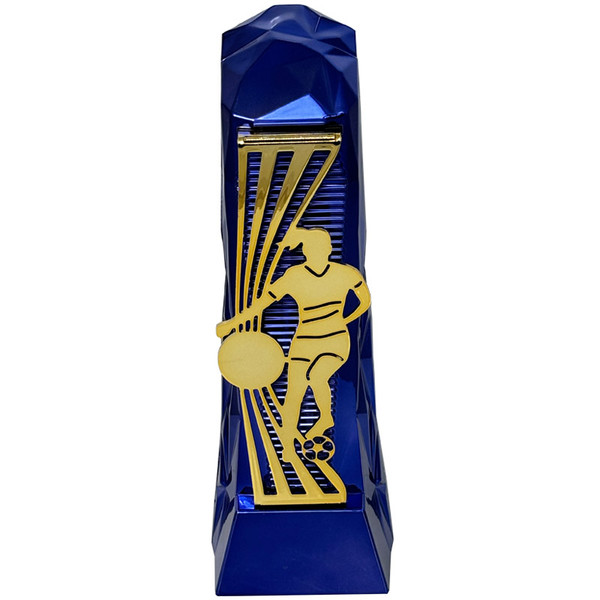 Girls' Football Henge Blue/Gold Trophy Free Personalised Engraving