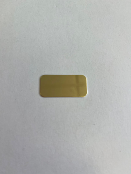 Mini gold engraving plate with curved edges