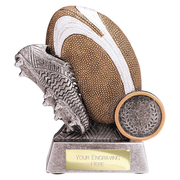 Exodus Rugby Resin Award 105mm Custom Logo & Engraving