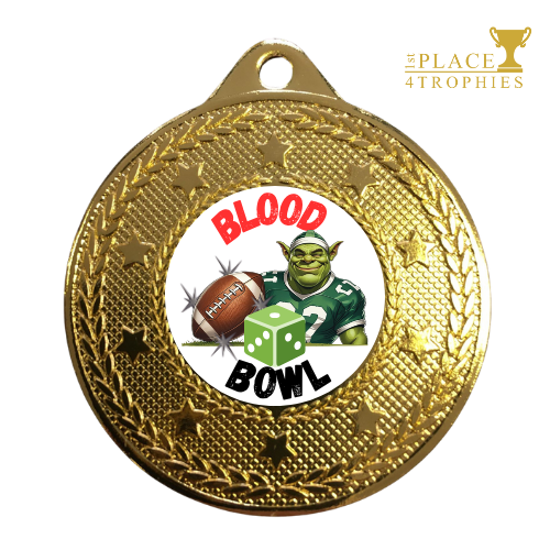 Blood Bowl Medal Award Warhammer Miniature Table Top Gaming 