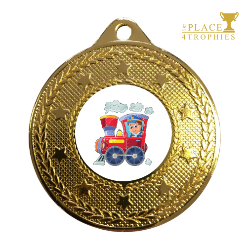 Children's Train Medal Award Personalised Engraving Gift