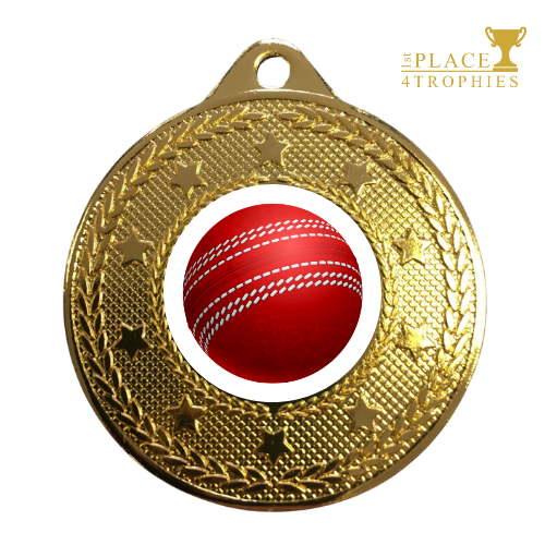 Cricket Ball Medal Award Prize Winners Gold Silver Bronze