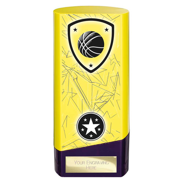 Prime Yellow Basketball Tower 6" Award 