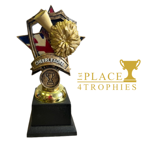  Cheerleading Award UK Union Flag Trophy 7.5"