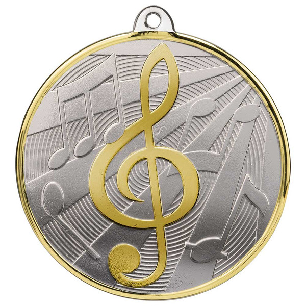 Premiership Music Medal 60mm Piano Guitar Violin Cello Flute Trumpet Orchestra Singing