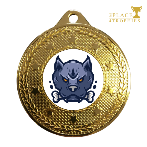 Bulldog Medal Award Sports Teams Competitions Free personalised engraving