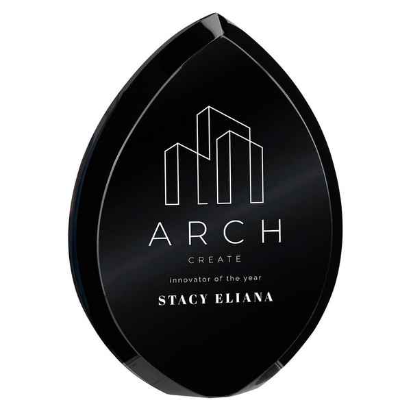 Supremacy Glass Crystal Award Carbon Black 160mm