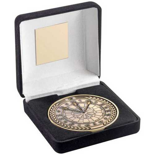 Boxed Gold Darts Medallion 70mm Presentation Award