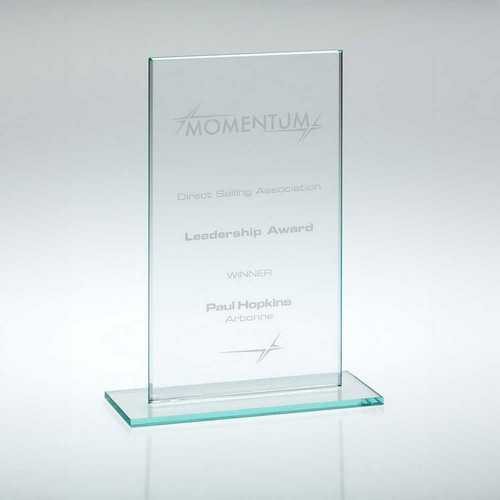 Sand Blast Engraving on Glass 5.5" Award - personalised award from 1st Place 4 Trophies