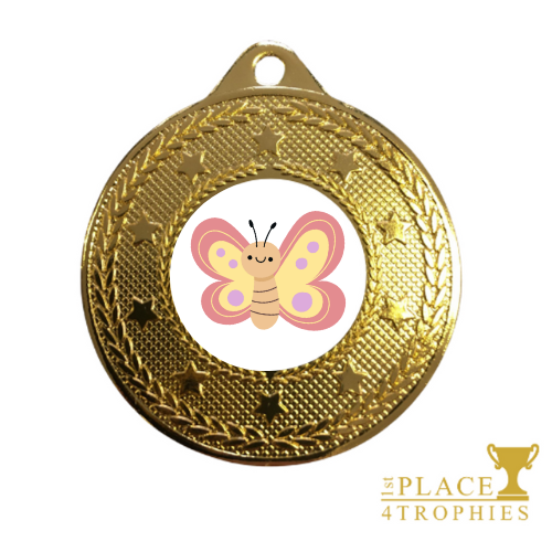 Butterfly Medal Award Nursery School Prize Minibeasts Bug Hunt 