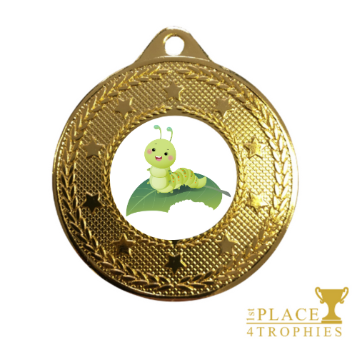 Caterpillar Medal Award Children's Bug Hunt Minibeasts Nursery School Prize