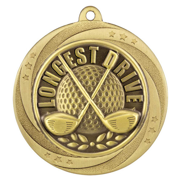 Longest Drive Medal 60mm Golfing Superstar Award
