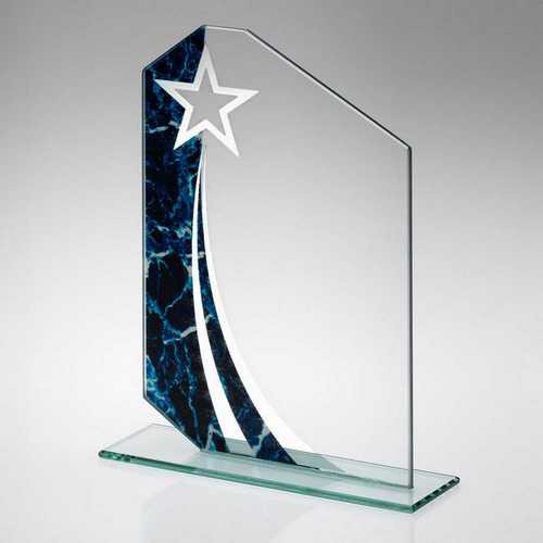 Star Jade Glass Plaque With Marble Design