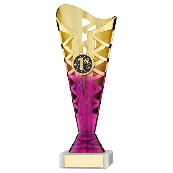 Purple & Gold Trophy Titan Award 8.75" Free Personalised Engraving
