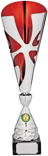 Orbit Cup Award Red & Silver Trophy 